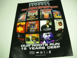 Priority Records Rap Label Of The Year Mack 10 Ice Cube.  2000 Promo Poster Ad