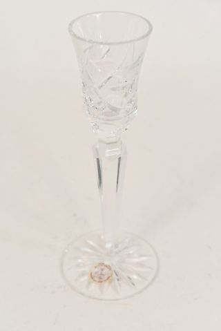 Hand Cut 24 Leaded Crystal Long Stemmed Sherry Cordial Shot Glass Hungary