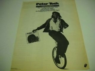 Peter Tosh The Mystic Man Rides A Unicycle 1979 Promo Poster Ad
