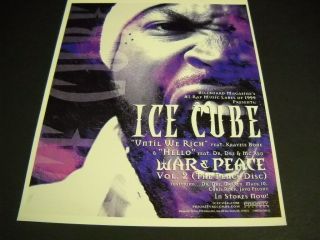 Ice Cube Dynamic And Howling Image From War & Peace 2000 Promo Poster Ad