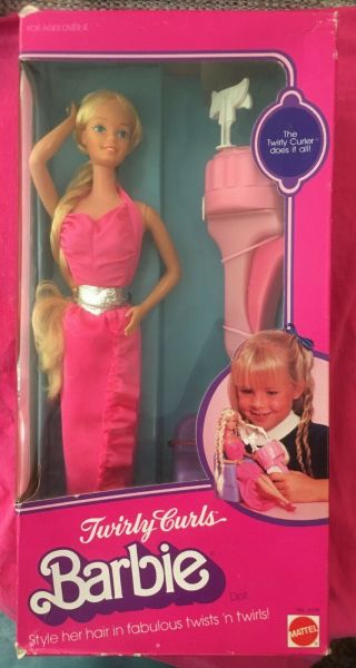 1982 Twirly Curls Barbie 5579 Superstar Era Nrfb Vintage Doll