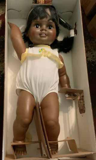 Adorable 24 " Black African American Baby Crissy 1970s Ideal Doll