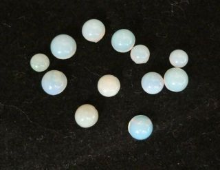 12 Antique Loose Round Cabochon Opals,  Between 4 - 6 Mm