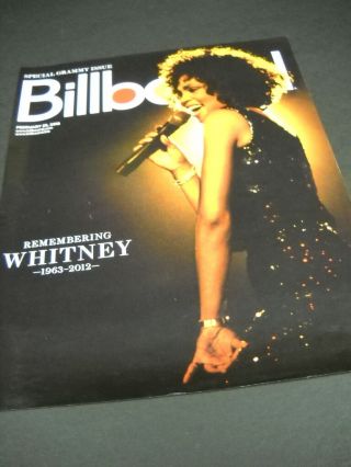Whitney Houston Remembering Whitney 2012 Bb Cover Promo Display Poster Ad