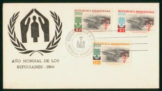 Mayfairstamps Dominican Republic 1960 Year Of Refugee Combo Cover Wwo_37077