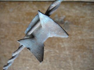 STUBBES SMALL SHEET METAL PLATE - FOLDED & HANGING BARBS - ANTIQUE BARBED WIRE 2