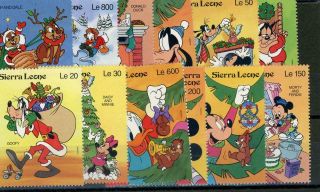 Low Prices Disney Sierra Leone 1992 Christmas Scott 1553 - 64 Lh