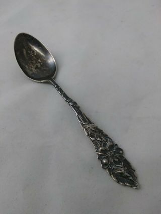 Antique Sterling Silver Souvenir Spoon 1915 Delta Colorado Columbine 12 Grams