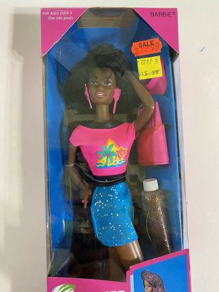 Glitter Hair Barbie 1993 Nrfb African American Black Hair 11332 Rare Chrissy
