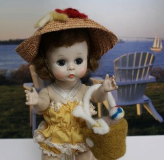 Madame Alexander - Kins Slw Auburn 1955 Doll Sunsuit Outfit W/beach Pail