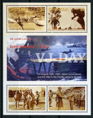 Grenada Stamps 2005 Mnh Wwii Ww2 Vj Day 60th Anniv Macarthur World War Ii 4v M/s