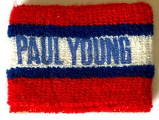 Paul Young - Old Og Vtg 1980`s Printed Sweatband Wristband