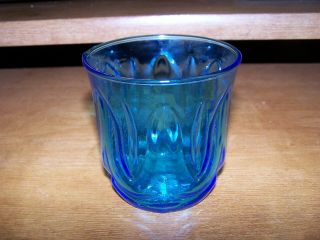 10 Lovely Blue Colonial Tulip Anchor Hocking Whiskey/juice Glass Tumblers Vgc