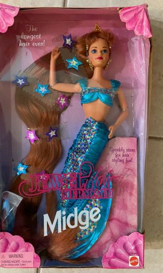 Mattel Jewel Hair Mermaid Barbie And Midge 1995 Nrfb