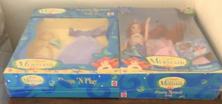 Disney’s Princess Mermaid Ariel Gift Set Doll Dress N Play Purple VHTF NRFB 3