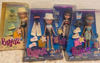 Bratz Beach Party Dolls Yasmin,  Cloe,  Sasha & Jade 2002
