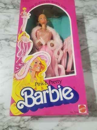 Vintage 1981 Pink & Pretty Barbie Doll Mattel No.  3554 Superstar Barbie Era