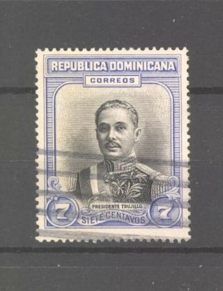 Dominica,  1933 President Trujillo,  Sg 329: 7c Black/blue,  Fine