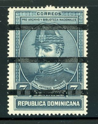 Dominican Republic Mh Specimen Muestra: Scott 315 7c National Library $$$