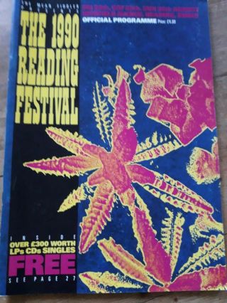 1990 Reading Festival Programme The Cramps Nick Cave Pixies The Fall Buzzcocks