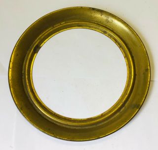 Antique Brass Parlor Gwtw Oil Lamp Beauty Spill Ring For 5” Font Holder
