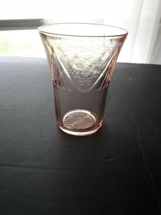 Vintage Pink Royal Lace Depression Glass 9 Oz.  Tumbler 7 Available