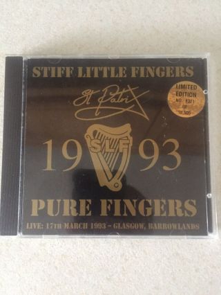 Slf Cd Stiff Little Fingers 1993 Punk Ltd Edition With Poster