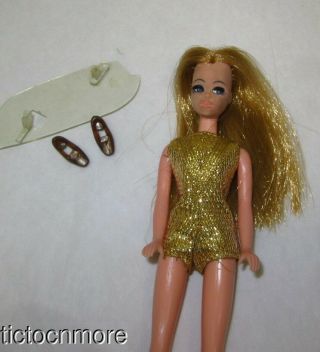 Vintage Topper Dawn Beauty Pageant Doll H11a Blonde,  Suit Shoes Stand