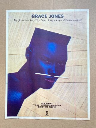 Grace Jones My Jamaican Guy Memorabilia Music Press Advert From 1983 -