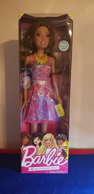 Barbie 28 Inch Just Play Best Fashion Friend Doll - Brunette 61137 Nrfb