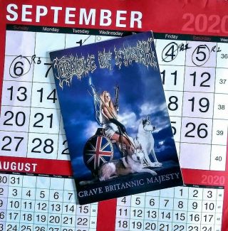 Cradle Of Filth - Grave Britannic Majesty Promo Postcard (black Metal Like)