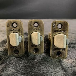 Kwikset Key Entry Antique Brass Adjustable Door Latches 6wal 2 3/8 - 2 3/4 -