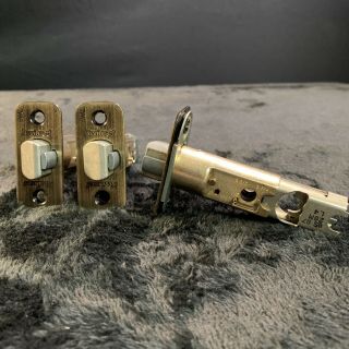 KWIKSET Key Entry Antique Brass Adjustable Door Latches 6WAL 2 3/8 - 2 3/4 - 2