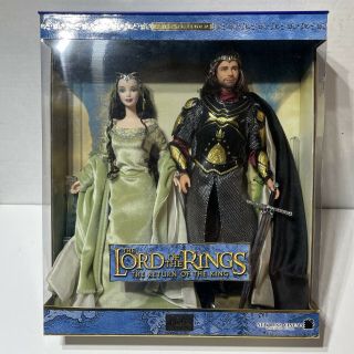 2003 Barbie Ken Dolls - Lord Of The Rings Return Of The King Arwen & Aragorn