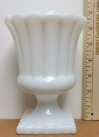 Vintage Milk - White Glass Flower Vase