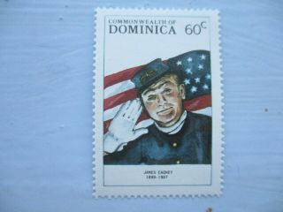 Dominica 1992 James Cagney U/m Mnh Single Stamp