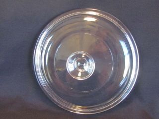 Round Pyrex G - 5 - C Glass Lid Only For Casserole 7 " Inner Rim Raised Round Handle