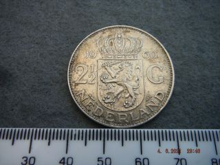 Holland Dutch Netherlands 2½ Gulden - Juliana.  720 Grade Silver Coin Antique