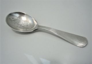 Antique Lebolt Sterling Silver Baby Spoon - Hand Made Hammered Spoon
