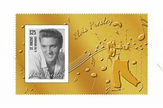 St.  Vincent 2013 - Sc 3869 - Elvis Presley,  Music,  Rock N Roll - Gold Stamp Mnh