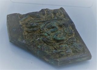 European Finds Ancient Roman Bronze Ornament Plaque Depicting Scene