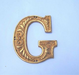 Antique French Letter G Ornate Gilt Decoration Lovely