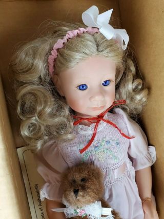 Julie Good Kruger Artist Doll 20 " Vinyl “daddy’s Girl” Doll Blonde Violet Eyes