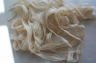 Vtg French Insertion Lace Trim 2 Yards For Antique German Bisque Doll