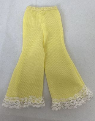 Vintage Mattel Barbie Skipper 1749 Lemon Fluff Yellow Top Pants Only