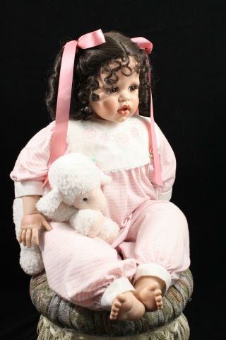 Fayzah Spanos 27 " Vinyl & Cloth Sitting Doll " Cherub - Tootsie " 1994 Ltd 128/350