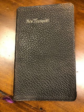 Antique Leather Bound 1907 Testament (gilded W Ribbon)