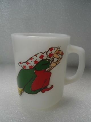 Vintage Anchor Hocking Norwegian Kitchen Witch Coffee Mug Usa Coffee Cup