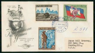 Mayfairstamps Haiti Fdc 1959 Cover Pan American Games Combo Wwm80127