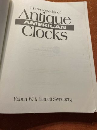 Encyclopedia of Antique American Clocks 2